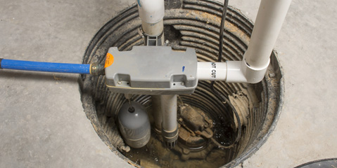 A sump pump system designed to keep water out of a basement